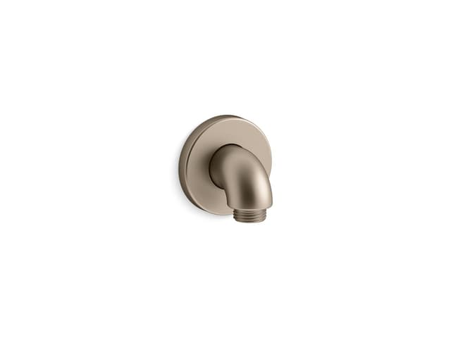 Kohler Purist Stillness Wall-mount supply elbow with check valve - Vibrant Brushed Bronze