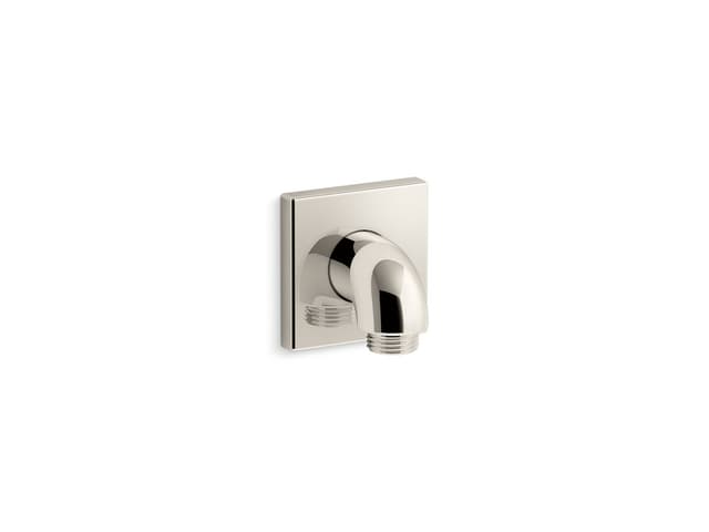 Kohler Loure Wall-mount supply elbow with check valve - Vibrant Polished Nickel