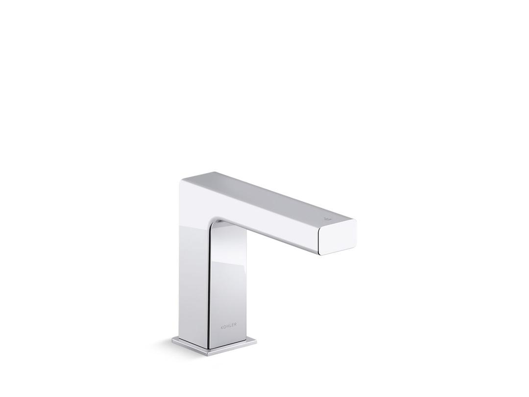 Kohler StraytE Touchless single-hole lavatory faucet with Kinesis sensor technology and temperature mixer, DC-powered, 0.5 gpm - Polished Chrome by Kohler