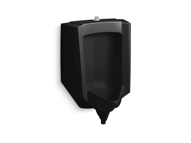 Kohler StanwellE Blow-out half-stall 0.51/41.0 gpf urinal, top spud - Black