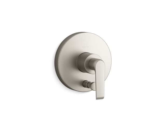 Kohler Avid Rite-Temp valve trim with push-button diverter - Vibrant Brushed Nickel