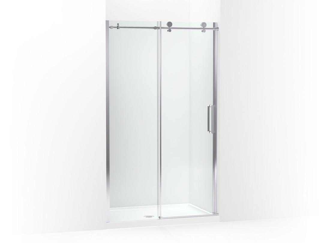 Kohler Composed Sliding shower door, 78'' H x 56-1/8 - 59-7/8'' W, with 3/8'' thick Crystal Clear glass - Bright Polished Silver by Kohler