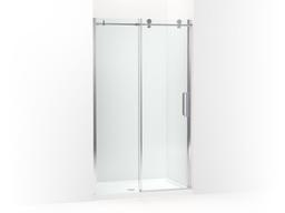 Kohler Composed Sliding shower door, 78'' H x 56-1/8 - 59-7/8'' W, with 3/8'' thick Crystal Clear glass - Bright Polished Silver - image 1