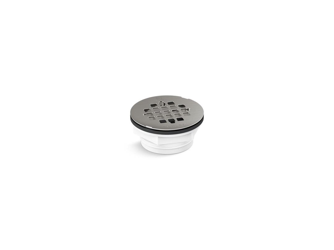Kohler Round PVC shower receptor drain - Brushed Stainless by Kohler