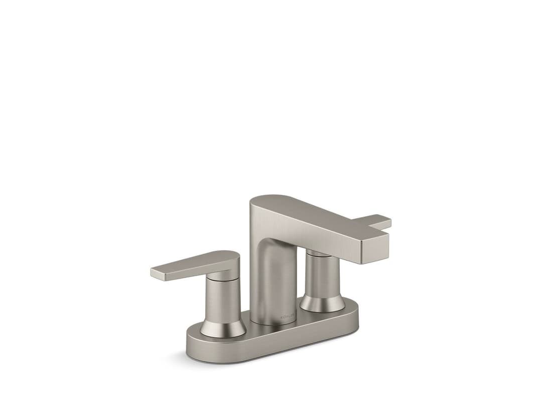 Kohler | Taut | Widespread Bathroom Sink Faucet - Vibrant Brushed Nickel by Kohler