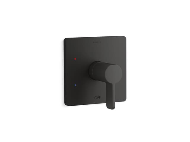 Kohler Parallel Rite-Temp shower valve trim - Matte Black
