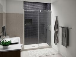Kohler Composed Sliding shower door, 78'' H x 56-1/8 - 59-7/8'' W, with 3/8'' thick Crystal Clear glass - Bright Polished Silver - image 3