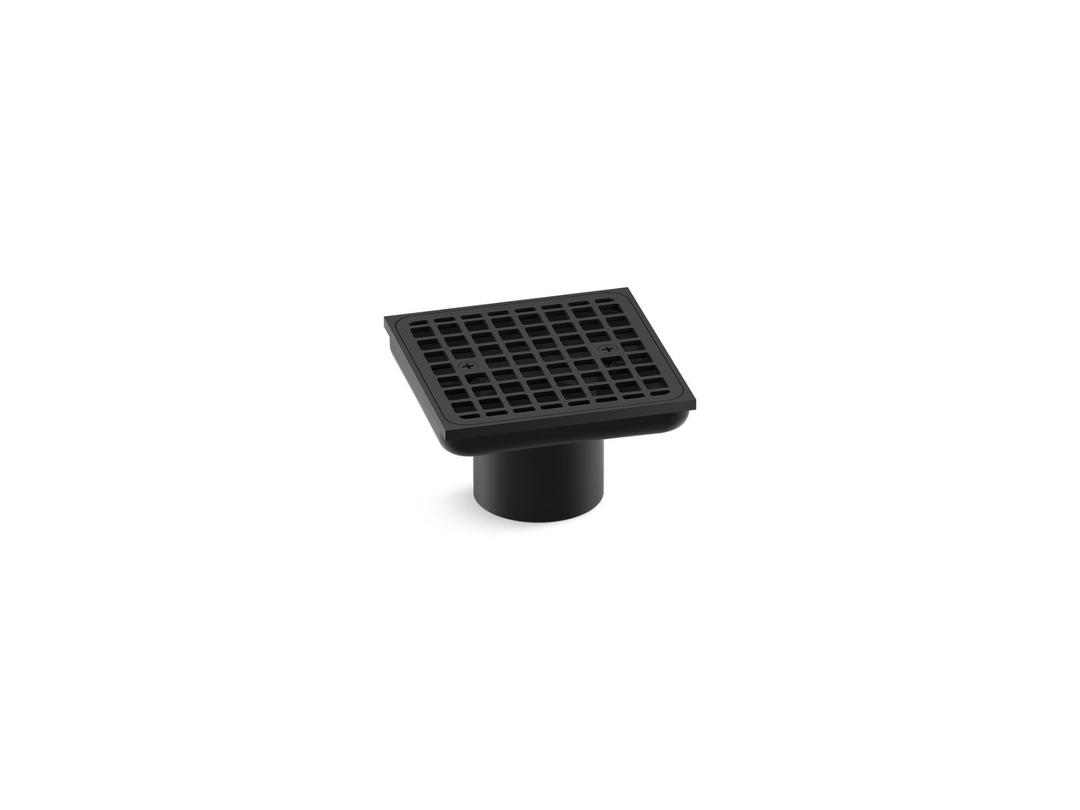 Kohler Clearflo Square brass tile-in shower drain (drain body not included) - Matte Black by Kohler