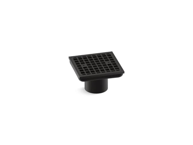 Kohler Clearflo Square brass tile-in shower drain (drain body not included) - Matte Black