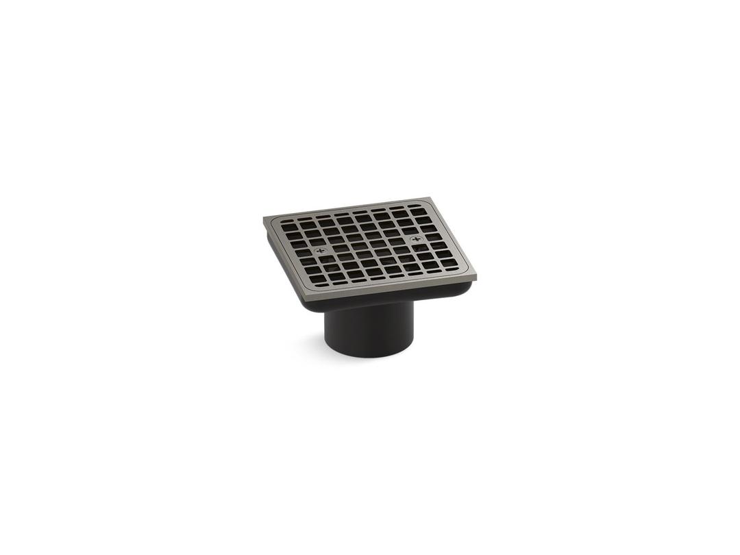 Kohler Clearflo Square brass tile-in shower drain (drain body not included) - Vibrant Brushed Nickel by Kohler