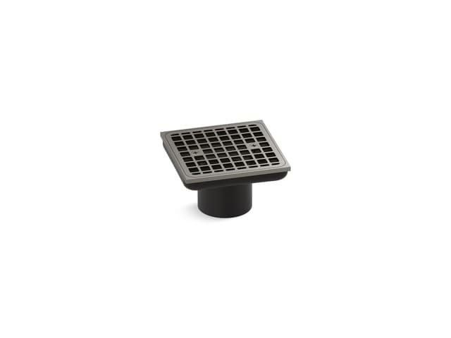 Kohler Clearflo Square brass tile-in shower drain (drain body not included) - Vibrant Brushed Nickel
