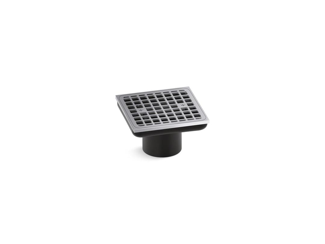 Kohler Clearflo Square brass tile-in shower drain (drain body not included) - Polished Chrome by Kohler