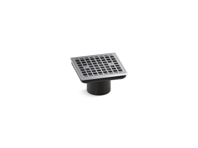 Kohler Clearflo Square brass tile-in shower drain (drain body not included) - Polished Chrome