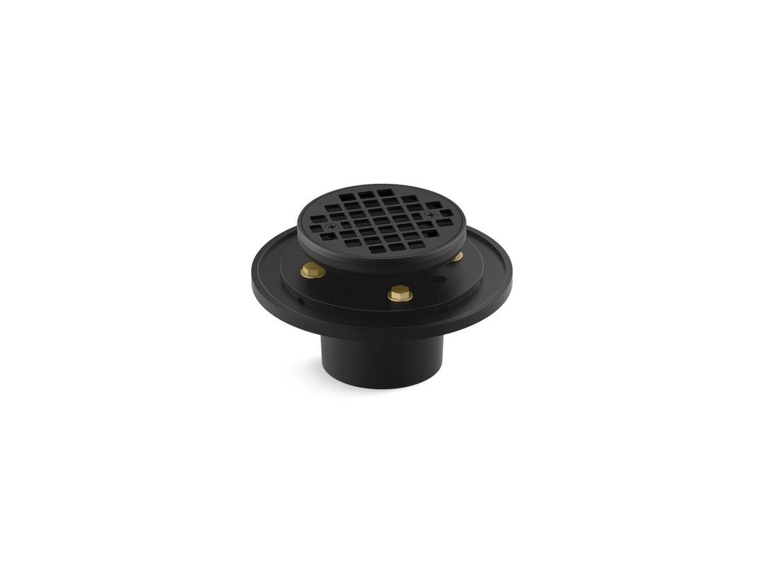 Kohler Clearflo Round brass tile-in shower drain - Matte Black by Kohler