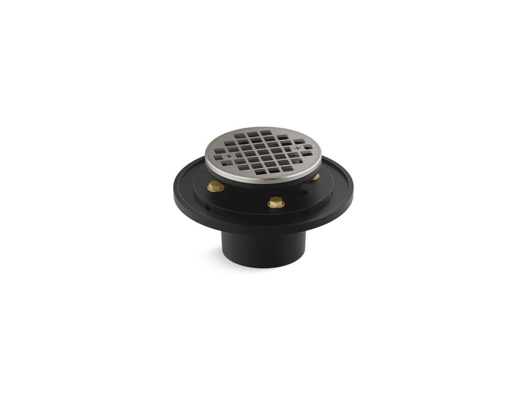 Kohler Clearflo Round brass tile-in shower drain - Vibrant Brushed Nickel by Kohler