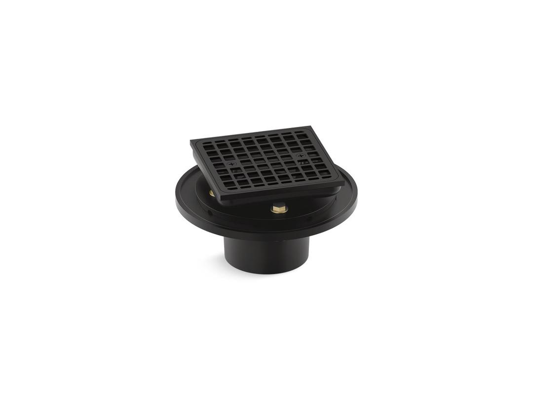 Kohler Clearflo Square brass tile-in shower drain - Matte Black by Kohler