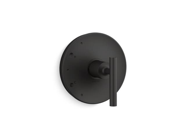 Kohler Purist Rite-Temp valve trim with lever handle - Matte Black