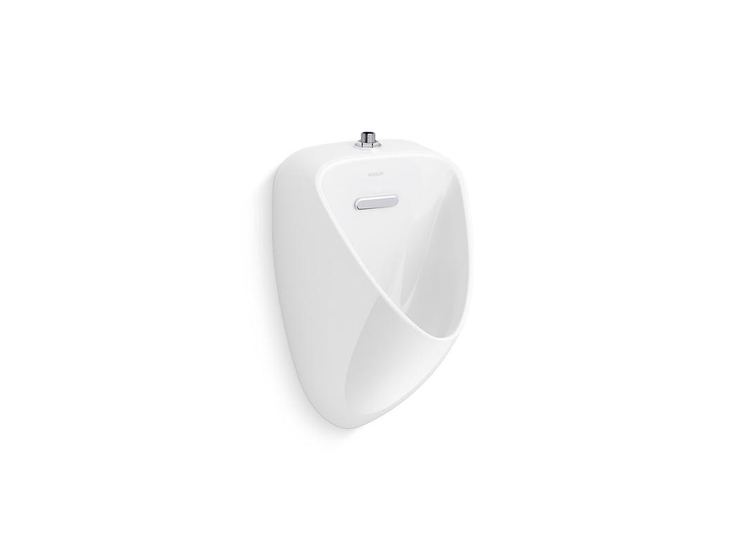 Contemporary washout urinal with top spud by Kohler