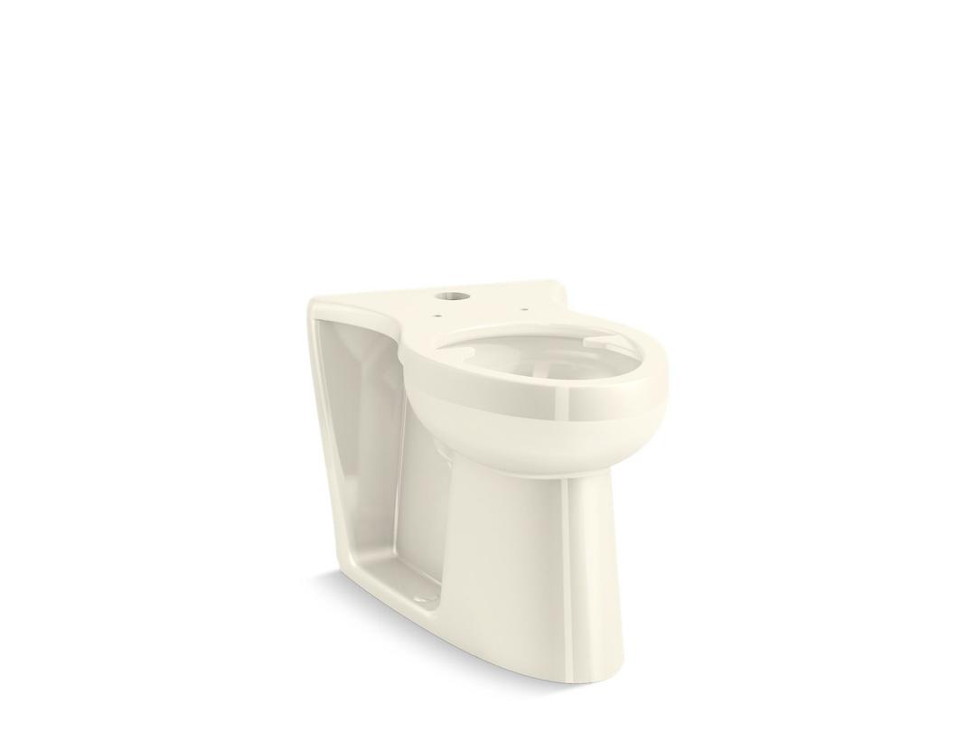 Kohler Modflex Adjust-a-Bowl Floor-mount top spud flushometer bowl with bedpan lugs - Biscuit by Kohler