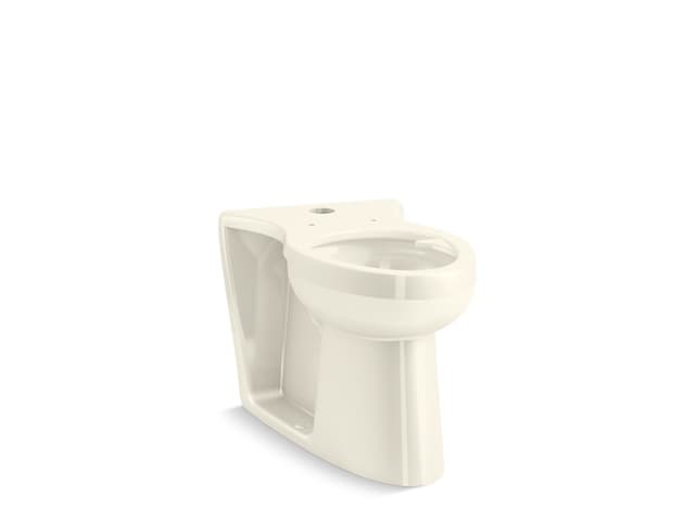 Kohler Modflex Adjust-a-Bowl Floor-mount top spud flushometer bowl with bedpan lugs - Biscuit