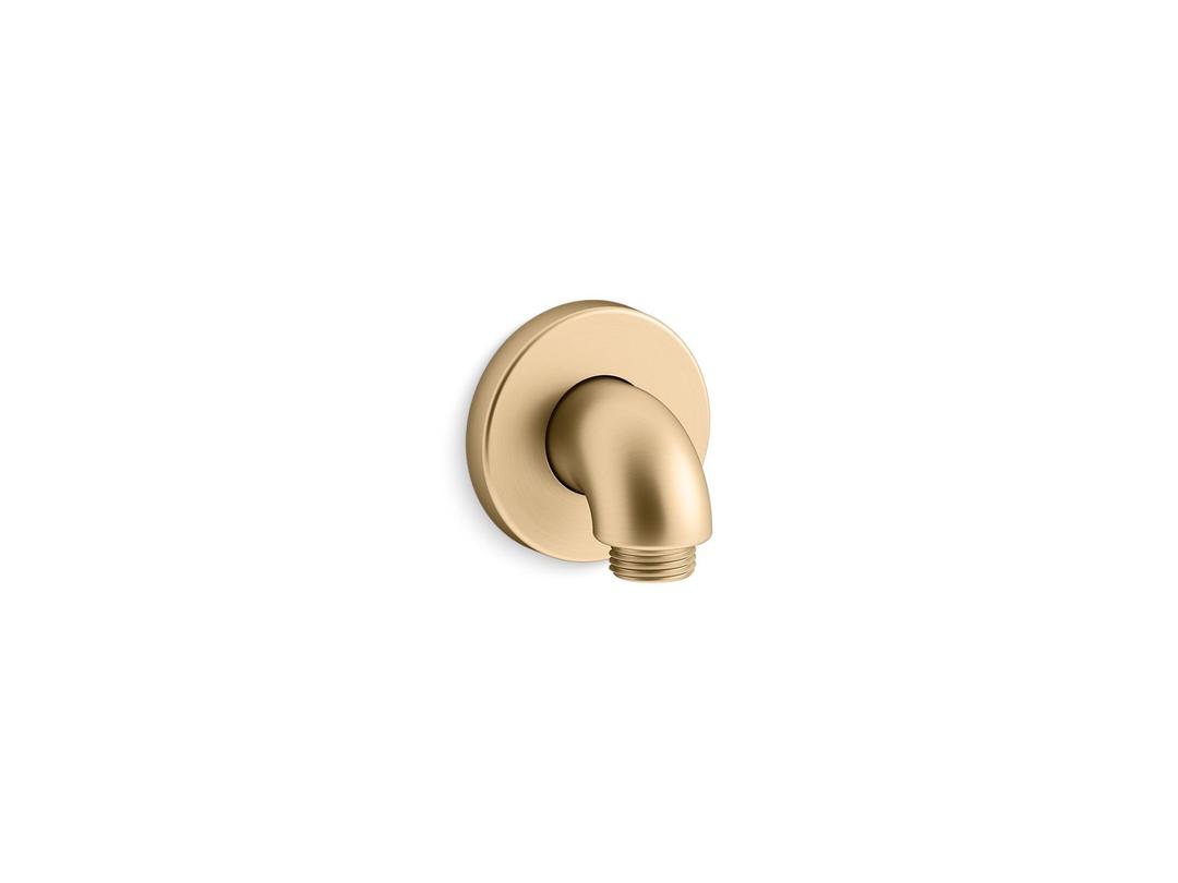 Kohler Purist Stillness Wall-mount supply elbow with check valve - Vibrant Brushed Moderne Brass by Kohler