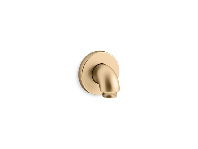 Kohler Purist Stillness Wall-mount supply elbow with check valve - Vibrant Brushed Moderne Brass