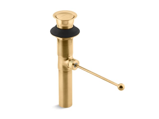 Kohler Premier pop-up drain, exposed, without overflow - Vibrant Brushed Moderne Brass