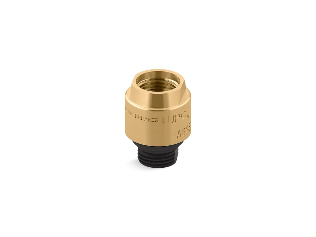 Kohler PersonaE Vacuum breaker, 1/2'' x 1/2'' - Vibrant Brushed Moderne Brass by Kohler
