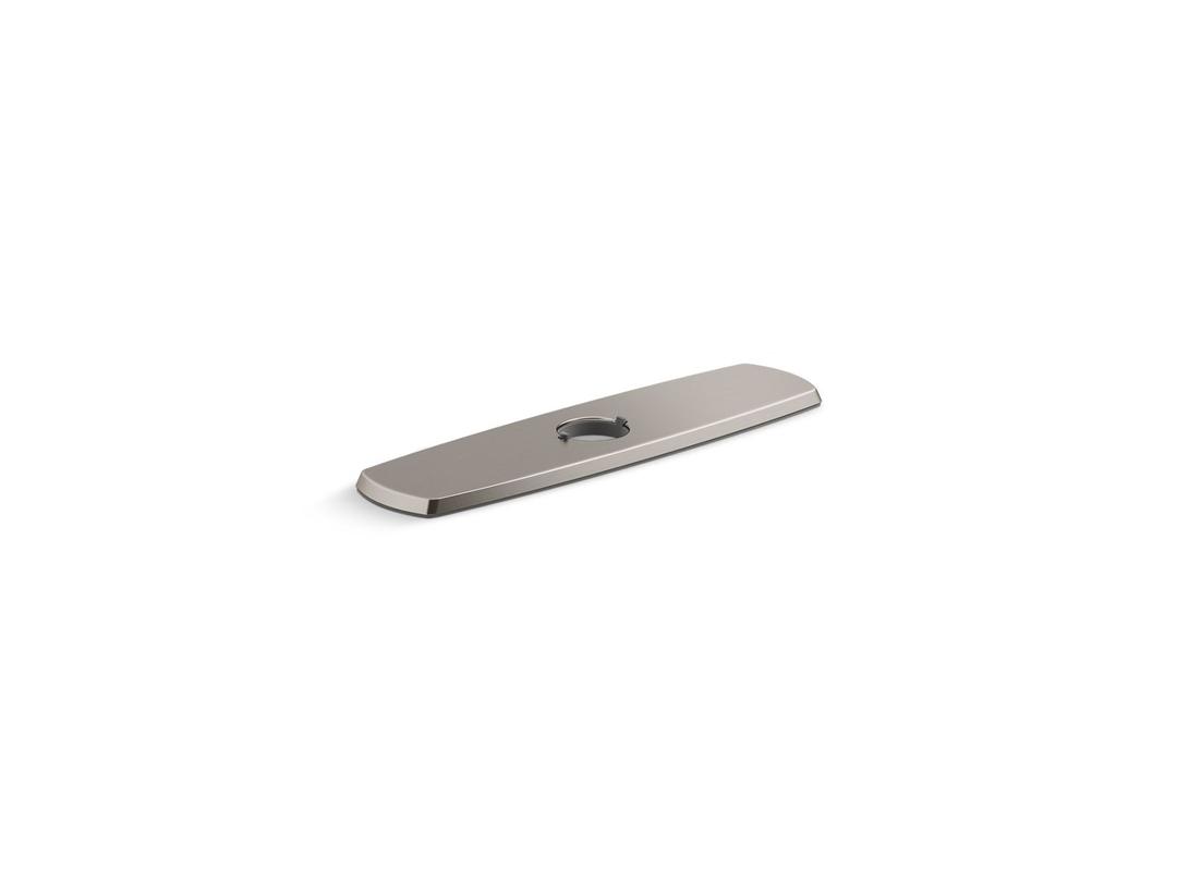 Kohler Graze Three-hole kitchen faucet escutcheon - Vibrant Stainless by Kohler