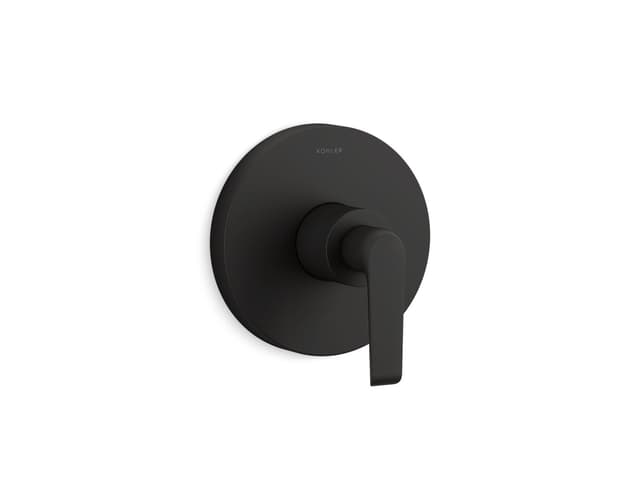 Kohler Avid Rite-Temp valve trim with lever handle - Matte Black
