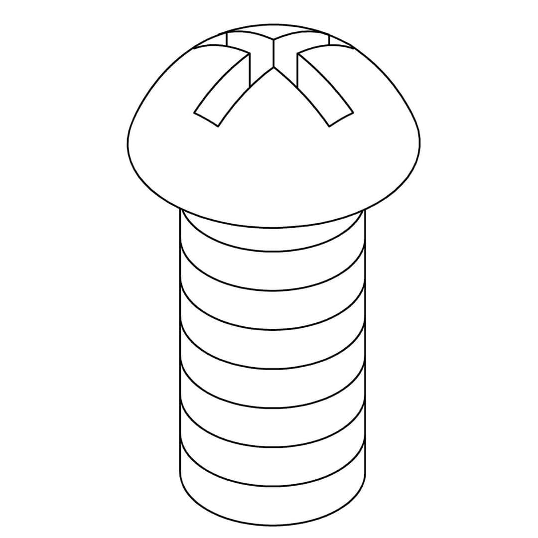 Kohler Genuine Parts Screw, 8-32UNC X 0.375, Round by Kohler Genuine Parts