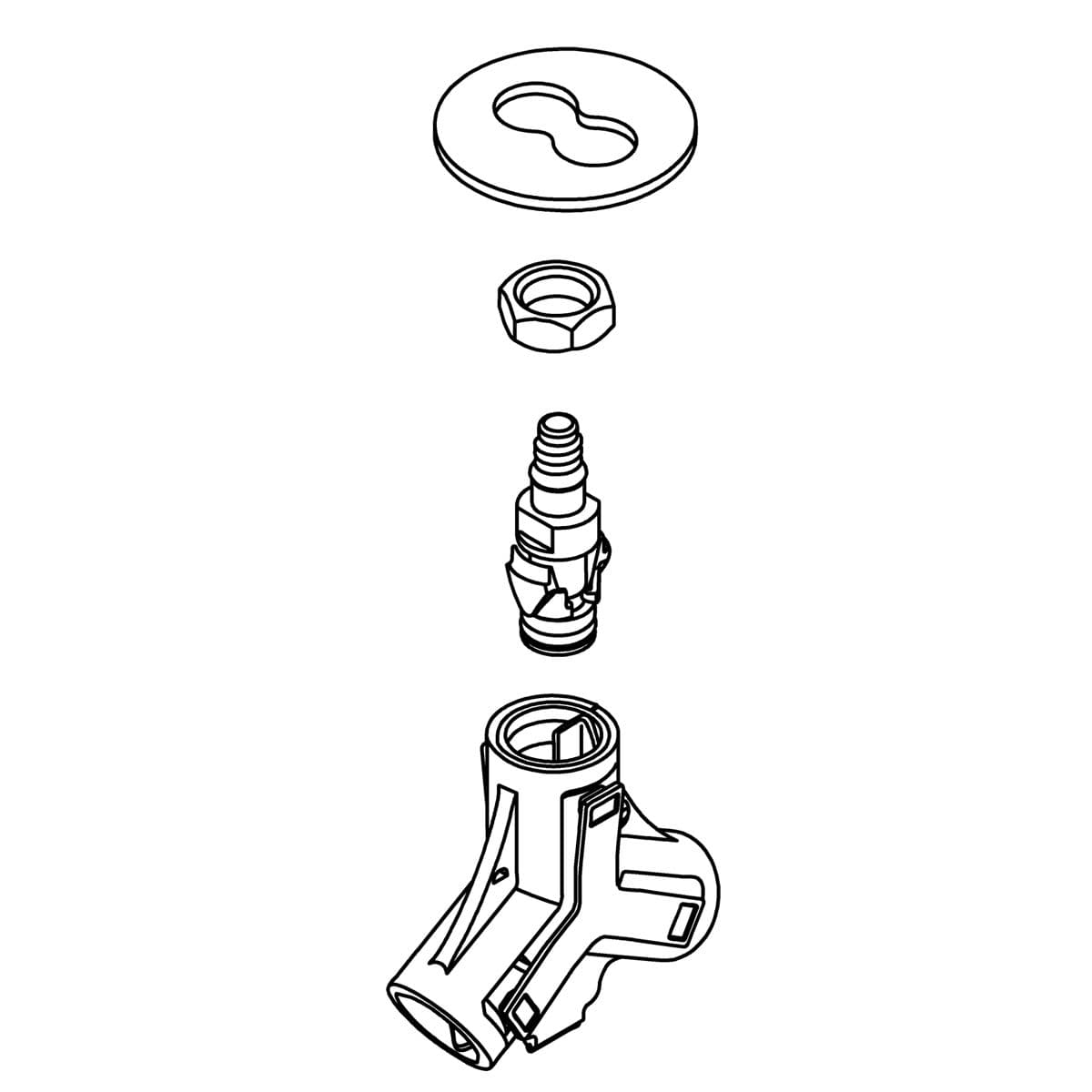 Kohler Genuine Parts Adapter QC, NUT & Washer by Kohler Genuine Parts