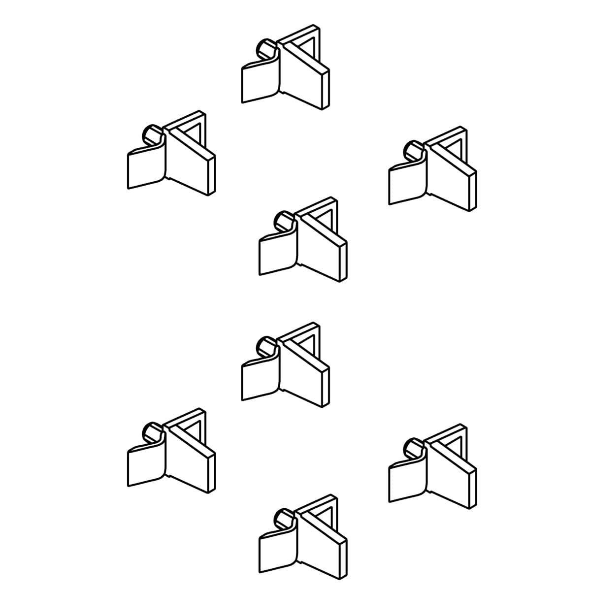 Kohler Genuine Parts L-shaped Shelf CLIP KIT by Kohler Genuine Parts