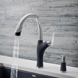Blanco Artona Pull-down Dual-spray Kitchen Faucet - PVD Steel/white - Pvd Steel with Anthracite - image 3
