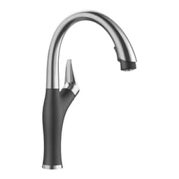 Blanco Artona Pull-down Dual-spray Kitchen Faucet - PVD Steel/white - Pvd Steel with Anthracite - image 2