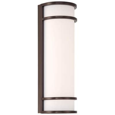 Access Lighting Cove Dual Voltage Emergency Backup Outdoor LED Wall Mount - Bronze by Access Lighting