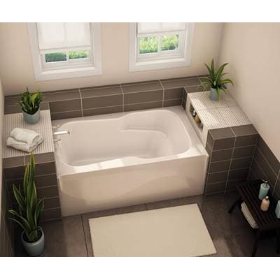 Aker Sba-3660 AFR Acrylx Alcove Left-hand Drain Bodywrap Bath - White by Aker