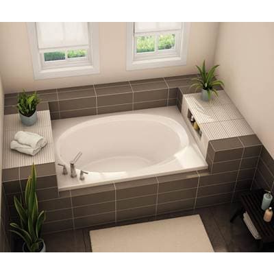Aker Ovf-4260 Acrylx Drop-in Right-hand Drain Bodywrap Bath - Sterling Silver by Aker