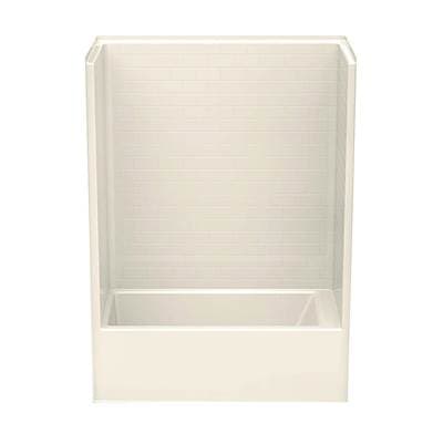 Aker 6032STT Acrylx Alcove Right-hand Drain One-piece Tub Shower - Bone by Aker