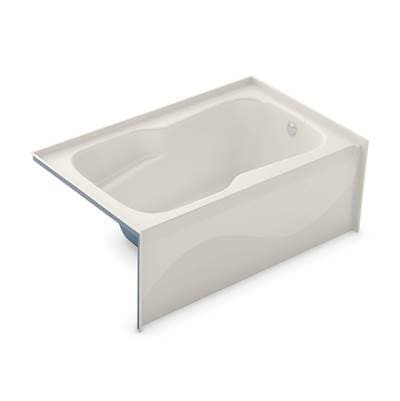 Aker Sba-3660 AFR Acrylx Alcove Left-hand Drain Bodywrap Bath - Biscuit by Aker