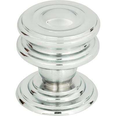 Atlas Campaign Round Knob 1 1/4 Inch - Polished Chrome by Atlas
