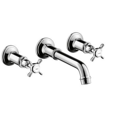 AXOR Montreux Wall-Mounted Widespread Faucet Trim with Cross Handles, 1.2 GPM in Chrome by Axor