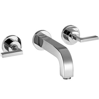 Axor Citterio Wall-mounted Widespread Faucet with Lever Handles, 1.2 GPM - Chrome by Axor