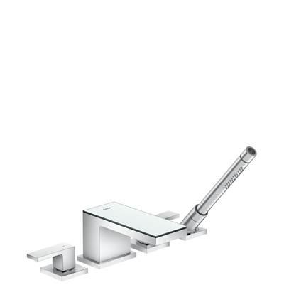 AXOR MyEdition 4-Hole Roman Tub Set Trim with 1.75 GPM Handshower in Chrome / Mirror Glass by Axor
