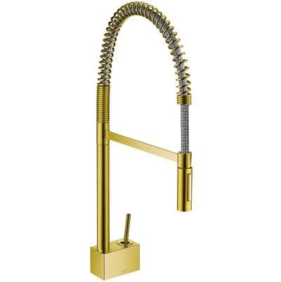 Axor Starck Semi-pro Kitchen Faucet 2-Spray, 1.75 GPM - Brushed Gold Optic