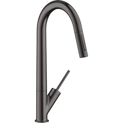 Axor Starck Higharc Kitchen Faucet 2-Spray Pull-down, 1.75 GPM - Brushed Black Chrome by Axor