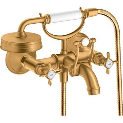 Axor Montreux 2-Handle Wall-mounted Tub Filler with Cross Handles and 1.8 GPM Handshower in -...