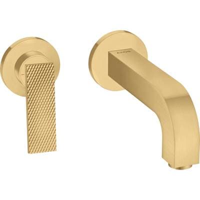 Axor Citterio Wall-mounted Single-handle Faucet Trim- Rhombic Cut, 1.2 GPM - Brushed Gold Optic by Axor