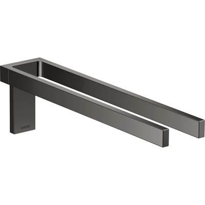 AXOR Universal Rectangular Towel Holder Twin-Handle in Polished Black Chrome by Axor