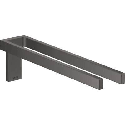 AXOR Universal Rectangular Towel Holder Twin-Handle in Brushed Black Chrome